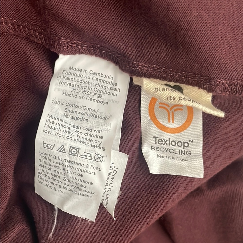 Madewell Burgundy Long Sleeve Top with Puff Sleeve Detail - Picture 6 of 6